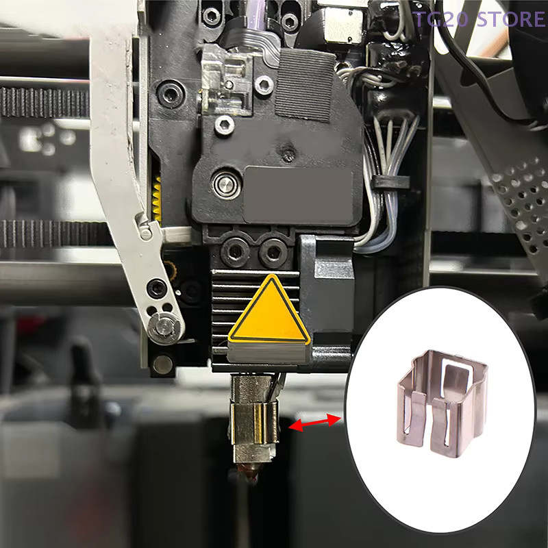 4er-Set Heizungsblock-Clips für Bambu Lab X1 und P1P 3D-Drucker in Silber zur Fixierung von Thermistoren und Keramik-Heizpatronen - Bild 2