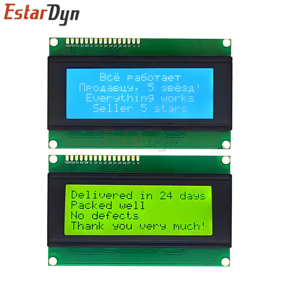 Estardyn LCD2004 Display mit I2C-Seriell-Adaptermodul 20x4 Zeichen in Blau oder Grün für Arduino Uno R3 Mega 2560 Smart Home Projekte - Bild 2