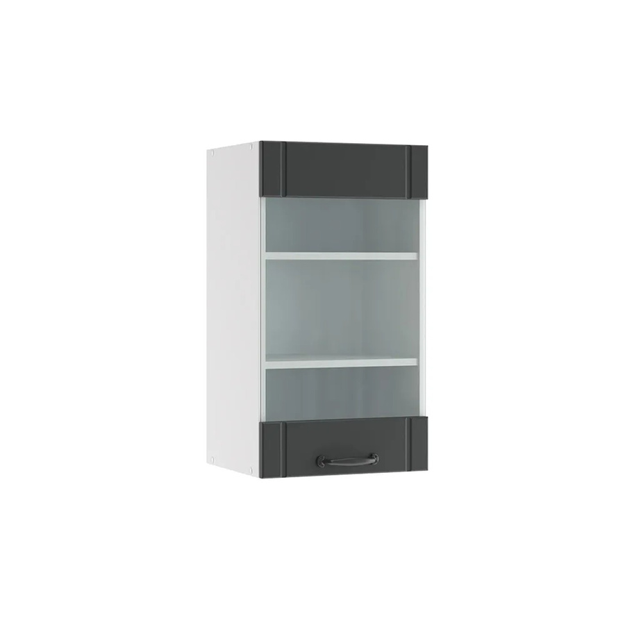 Vicco FAME Line Hängeglasschrank im Landhausstil mit Glastüren, Anthrazit/Weiß, Breite: 40 cm - Bild 3