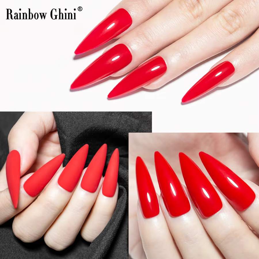Rainbow Ghini Gel-Nagellack, dunkelrot, schimmernd, 15 ml - Bild 5