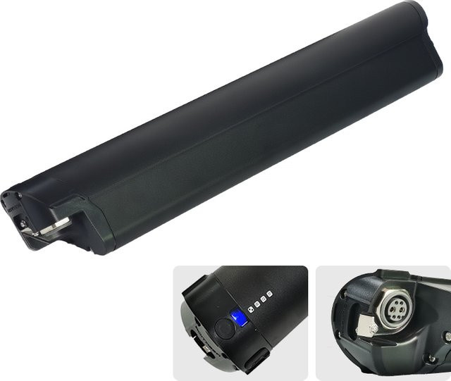 Megamo Lithium-Ionen-Akku für Elektrofahrräder, 36 V 14 Ah 504 Wh, Schwarz, inklusive Ladegerät und Sockel - Bild 1