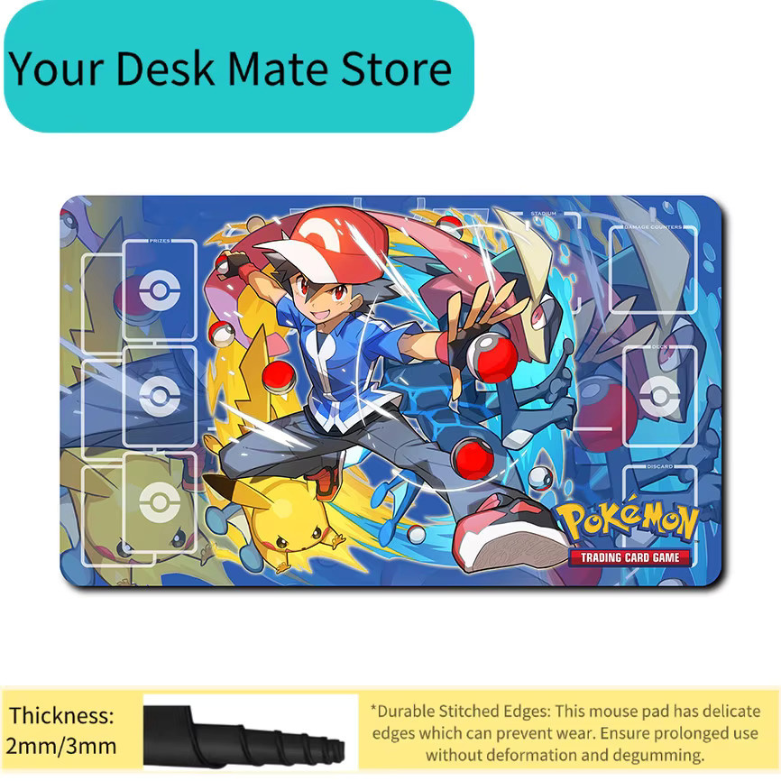 Potdemiel Pokémon Ash & Pikachu TCG Spielmatte, Sammelkartenspiel-Matte, Bunt / Mehrfarbig - Bild 2