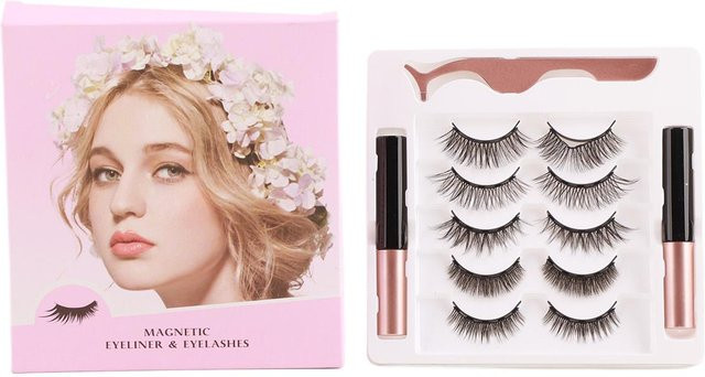 FunCouples Magnetischer Eyeliner Wimpern Set, White, Unisex - Bild 1