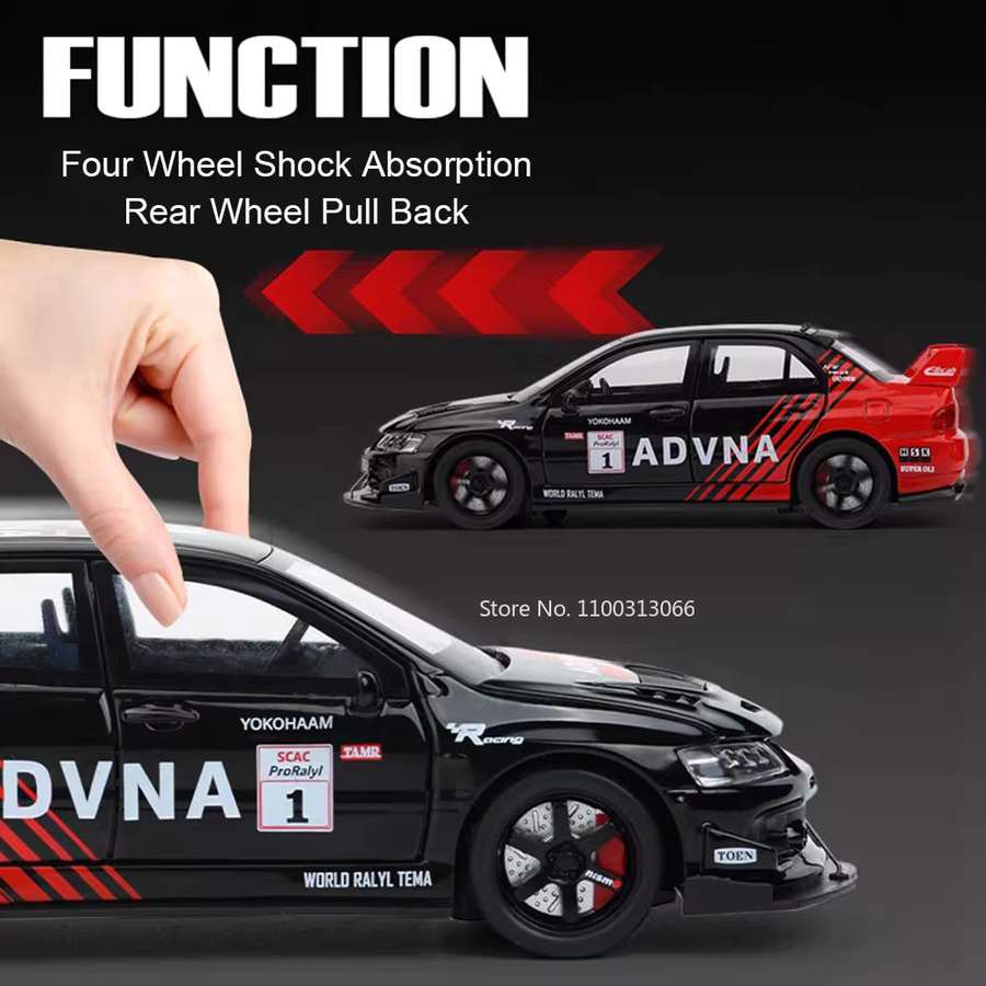 MAKEDA Mitsubishi EVO GTR R34, Diecast Modell, 1:32, Metall, Türen geöffnet - Bild 5