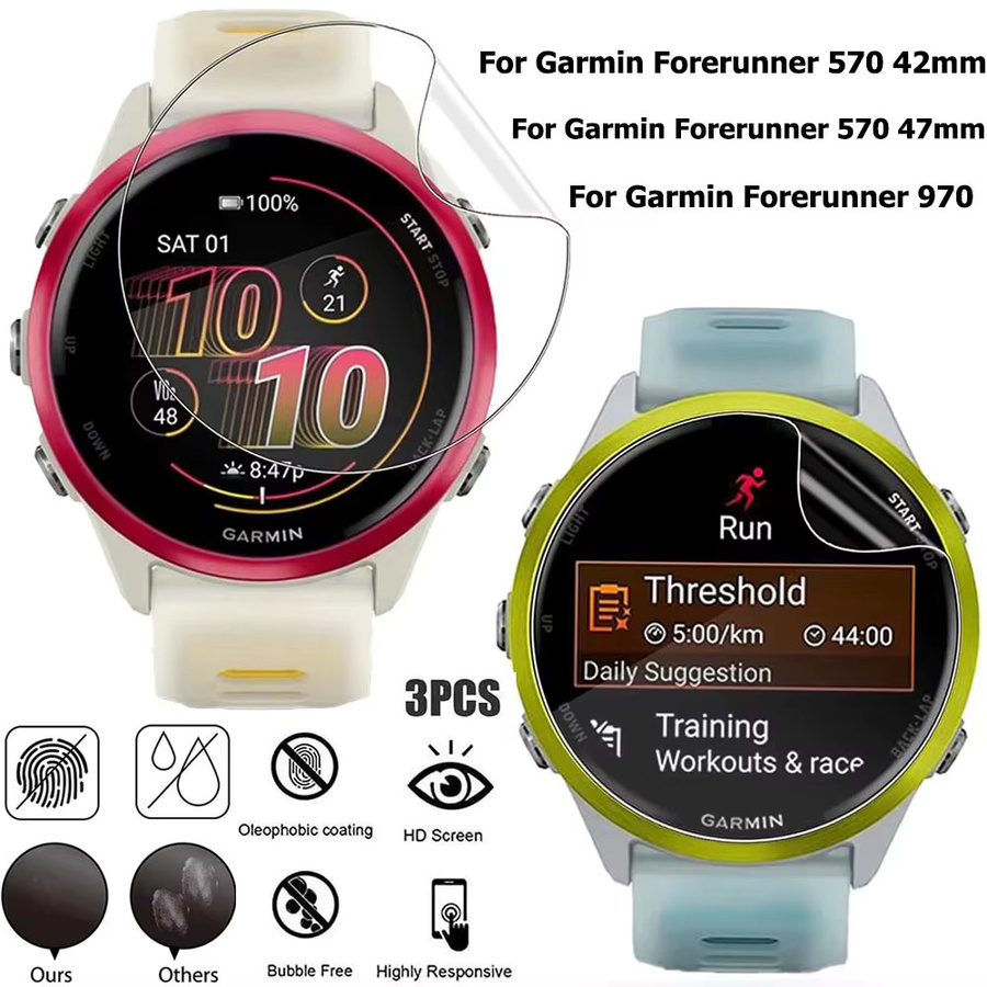 Garmin Displayschutzfolie Hydrogel, transparent, Smartwatch-Folie - Bild 2