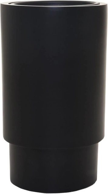 Vivanno Blumentopf Escada in Schwarz aus Fiberglas, B/T/H: 35 x 35 x 60 cm - Bild 1