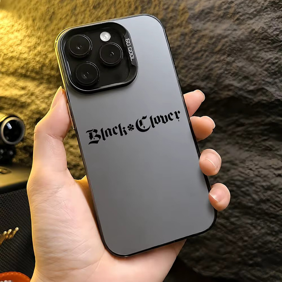 Black Clover Logo Handyhülle für iPhone 11 bis 17 Pro Max, Stoßfeste TPU Hülle mit Farbverlauf, Multicolour - Bild 2