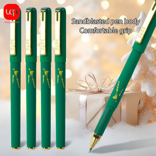 WQN Christmas Edition Gelstifte mit grüner Tinte und 0,7 mm Spitze für Schule und Büro - Bild 1