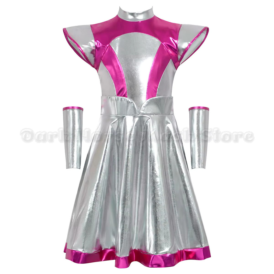 HHYRCOS Alien-Cosplay-Kostüm, Roboter-Kleid, Silber, Weltraum, Textil - Bild 2