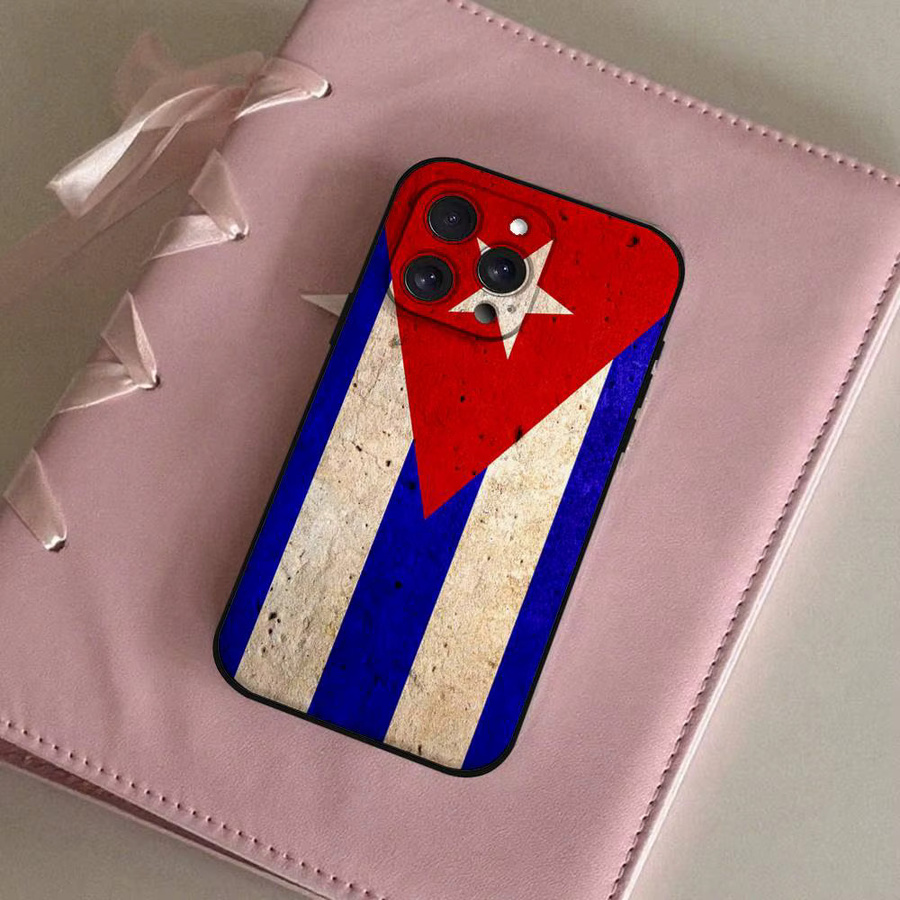 Mesuca Handyhülle mit Kuba-Flagge für iPhone 17 16 15 14 13 12 11 Pro Max Mini X Xs XR in Schwarz und Multicolour aus Silikon - Bild 4