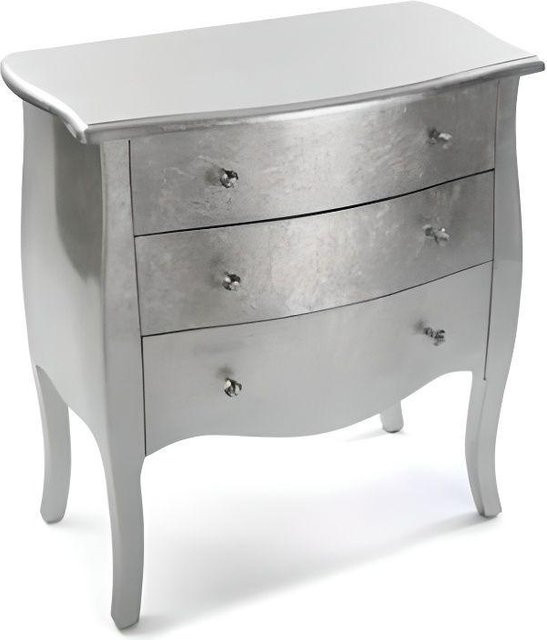 Kommode VERSA CAGLIARI mit 3 Schubladen in Grau und Silber, modern und glänzend - Bild 1