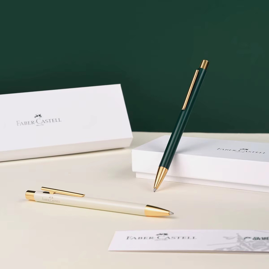Faber-Castell Neo Slim Kugelschreiber Weiß/Regenwaldgrün mit 0,7 mm Mine - Bild 3