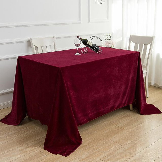 Warmth Home Tischdecke aus Samt und Flanell in Rot, Rechteckig, B: 280 cm x T: 200 cm - Bild 1
