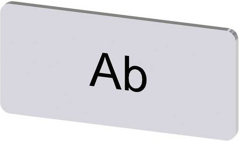 Siemens Bezeichnungsschild 3SU1900-0AC81-0AE0 in Silber und Weiß, 10 Stück - Bild 1
