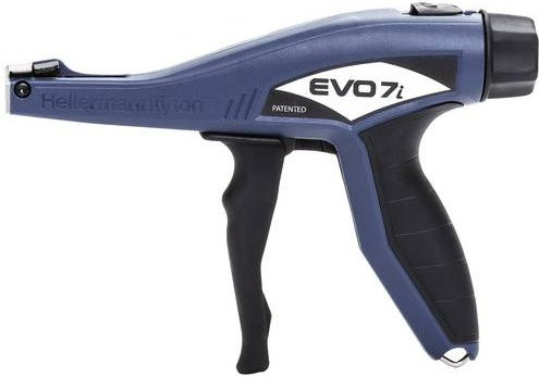 HellermannTyton EVO7i Manuelle Kabelbinderzange mit Kunststoffgehäuse in Blau-Schwarz - Bild 1