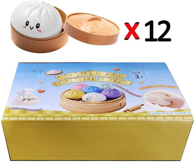 PRELEXT Weißer Nachgebildeter Knödel Squishy, Antistress Spielzeug - Bild 1
