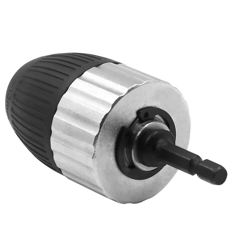 JIGONG Schlüsselloser Bohrfutter-Adapter mit Sechskantschaft und 3/8-24UNF Gewinde, Spannbereich 2-13 mm, Farbe: Silber - Bild 5