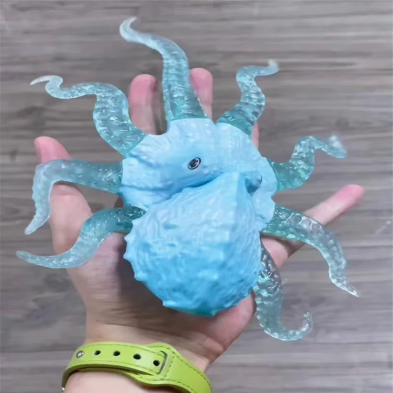 CatXaa Meeres leben Tintenfisch und Krabbe Tiermodelle Blue - Bild 2
