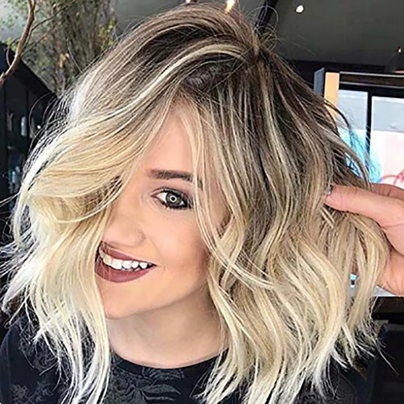 HAIRJOY Kunsthaarperücke Damen, blond-braun, lockig - Bild 4