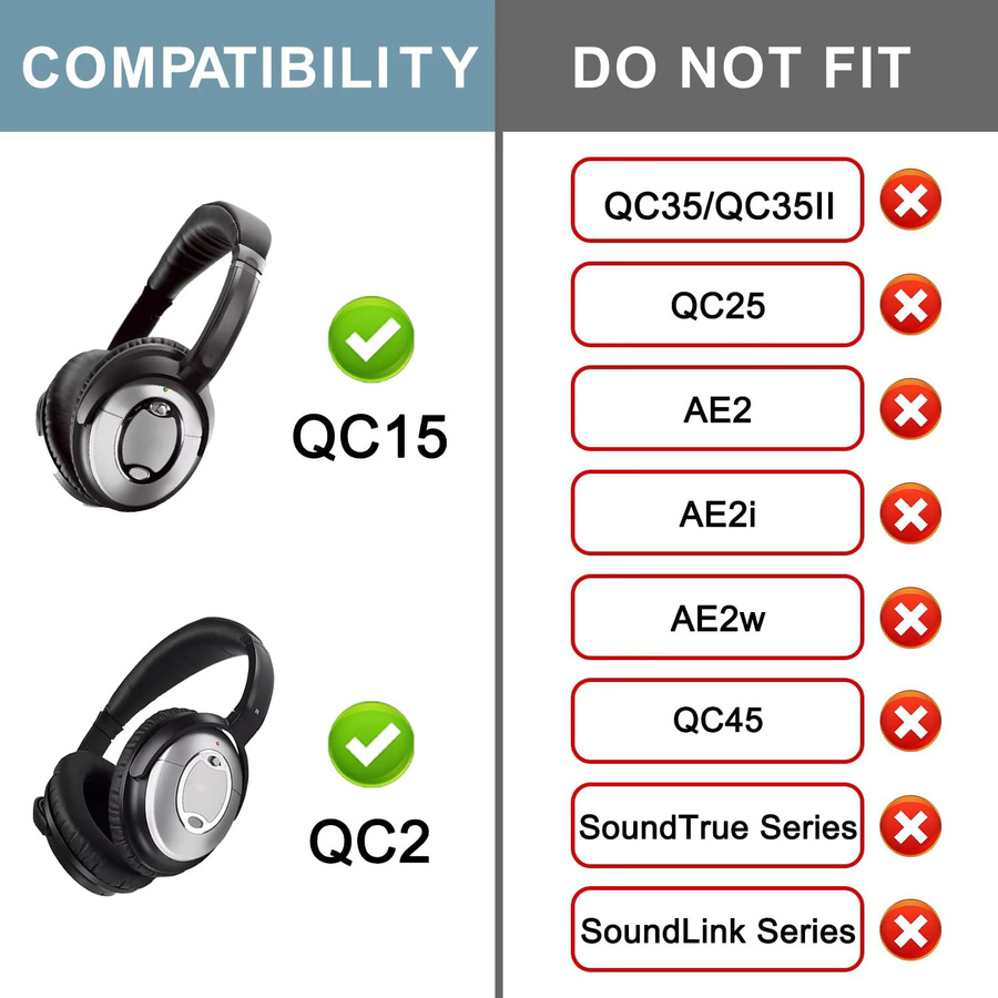 Bose Ersatz-Kopfbandpolster Snap-On für QuietComfort 15 und QC2 Kopfhörer in Schwarz - Bild 3