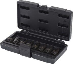 KS Tools Kraft-Bit-Stecknuss-Satz Torx 8-teilig, 1/2 Zoll, T30-T80 kurze Ausführung, Schwarz - Bild 1