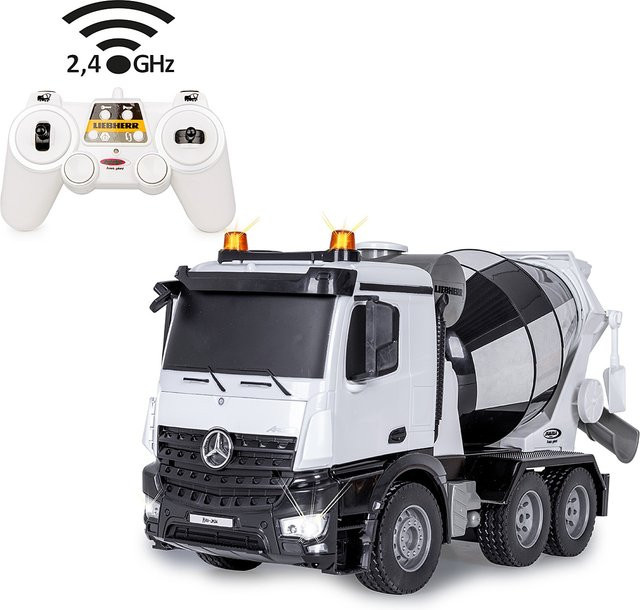 Jamara Fahrmischer Mercedes-Benz Arocs Liebherr ferngesteuert 1:20 weiss - Bild 2