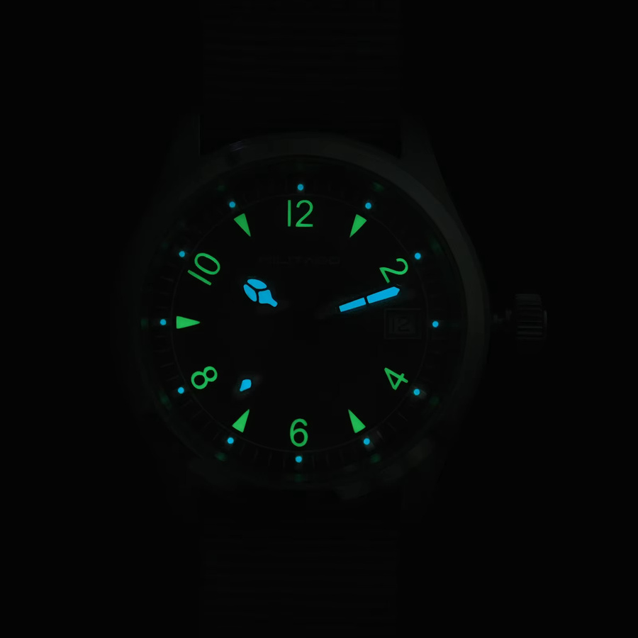 Militado Armbanduhr, Quarz, Edelstahl, Grün, Saphirglas, 38 mm, Herren - Bild 5