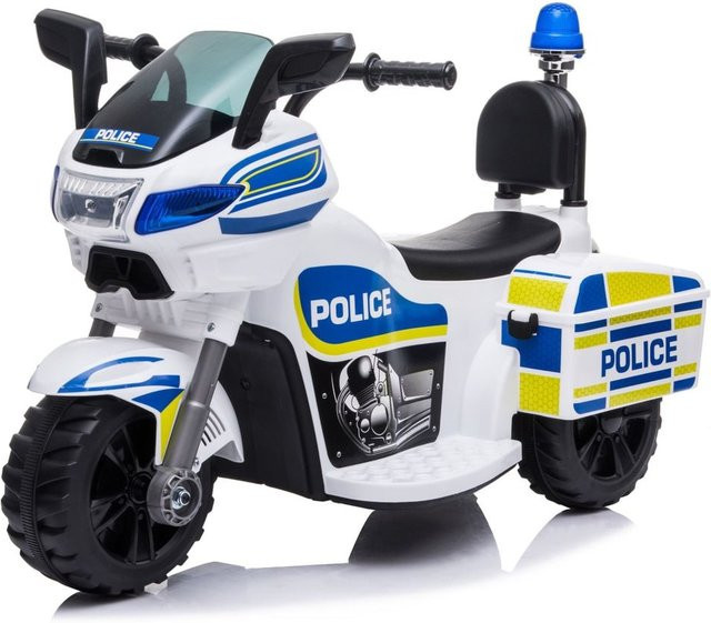Chipolino Polizei Elektromotorrad ab 2 Jahren mit Licht und Sound weiß blau - Bild 1