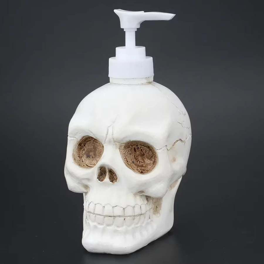 MINIDEAL Schädel Seifenspender aus Keramik in Weiß mit Pumpmechanismus, 350 ml - Bild 2