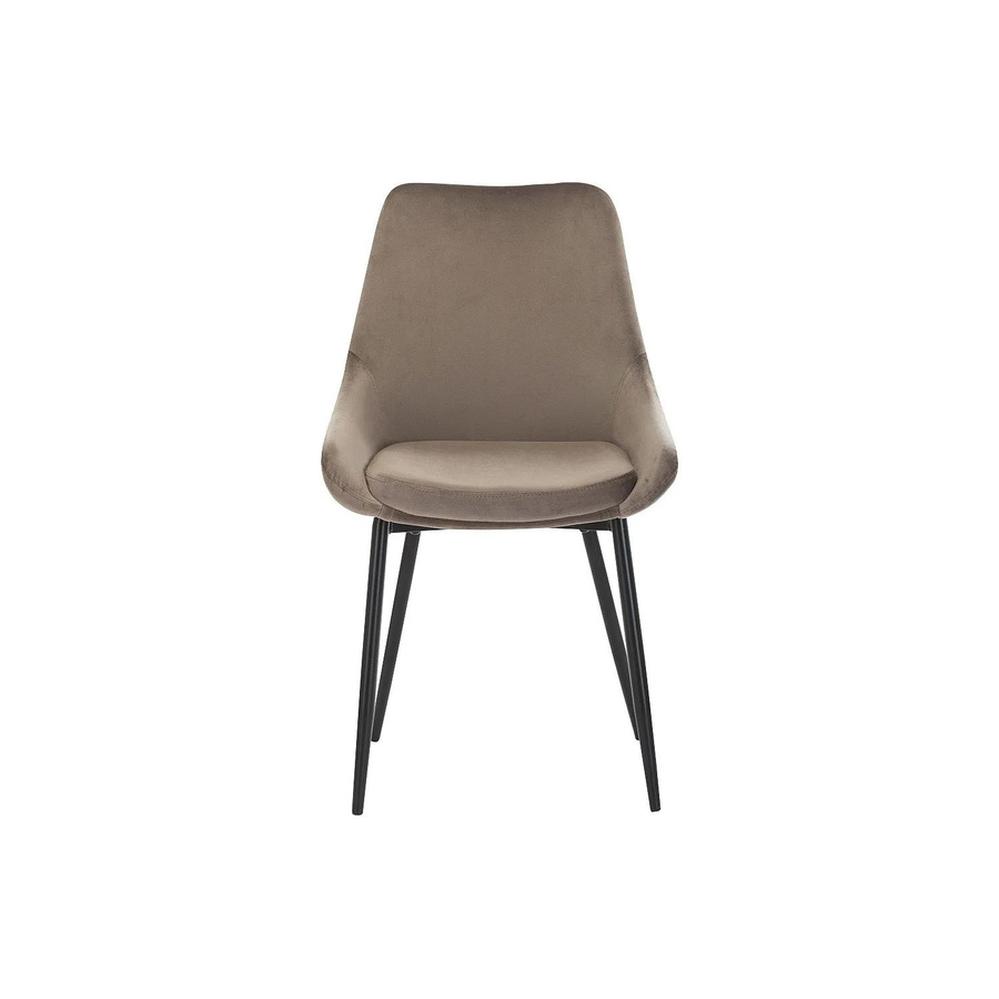 Vente-unique Stuhl Masurie aus Samt in Taupe, Breite: 49 cm - Bild 2
