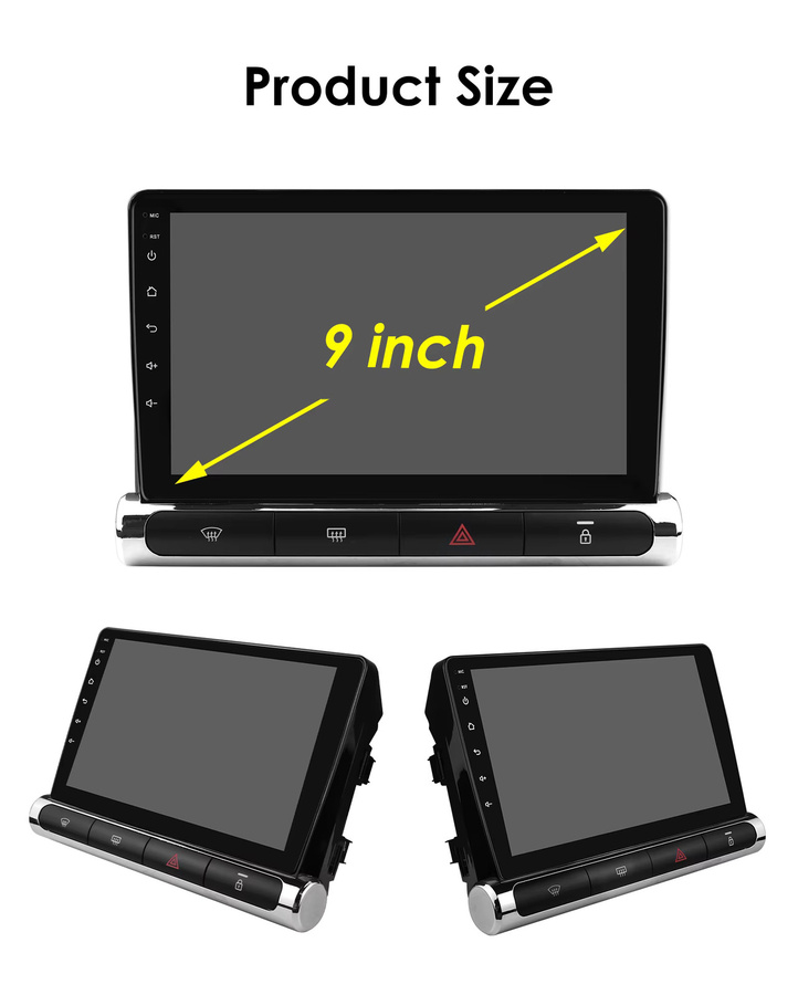 OSSURET Carplay Android Autoradio mit 9 Zoll Display und GPS für Citroen C3 C4 Aircross 2017-2023, Schwarz - Bild 4