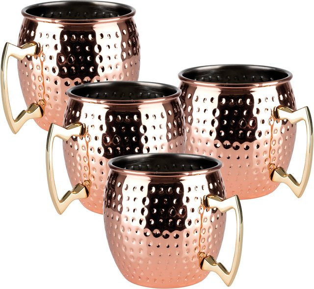 APS 4er Set Moscow Mule Becher Kupfer glänzend 500 ml - Bild 1