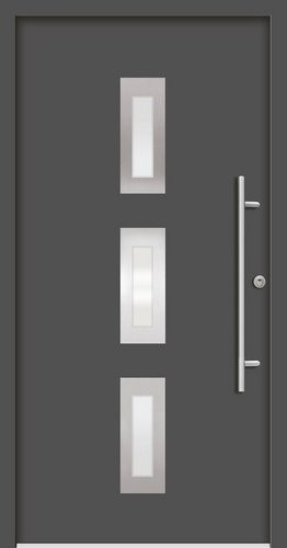 Splendoor Sicherheitshaustür PULA Prime RC2 aus Aluminium in Anthrazit mit Glaseinsatz, Höhe: 210,0 cm, Breite: 100,0 cm, Tiefe: 7,0 cm - Bild 1