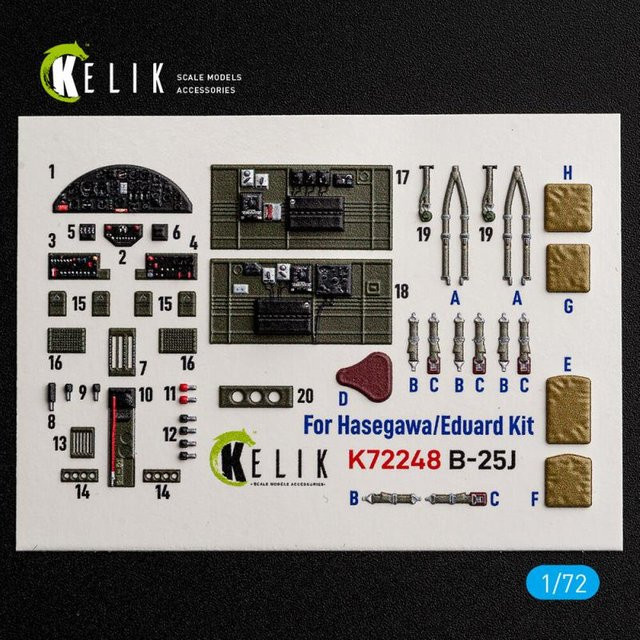 Eduard B-25J Interior 3D-Decals - Bild 1