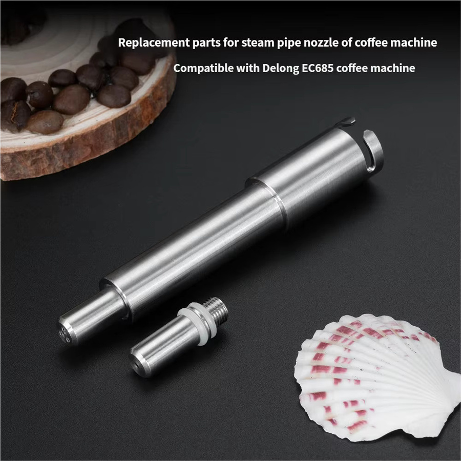 Verlängerter modifizierter Milchschaum-Aufsatz als Ersatzteil für Delonghi EC685 Kaffeemaschinen in Silber - Bild 6