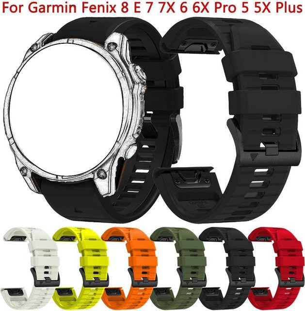 QCTOG Uhrenarmband Silikon, 26mm, 22mm, Unisex - Bild 1