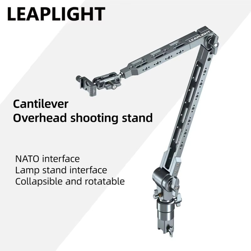 LEAPLIGHT Aluminium Magic Arm Overhead Cantilever Stativ Gelenkarm mit 1/4 Zoll C-Klemme Desktop-Kamerahalterung für Handy, iPad und Tablet - Bild 4