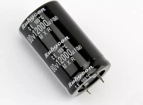 Odoelec Elektrolytkondensator 12000uF 80V Schwarz, Durchmesser: 3,5 cm, Höhe: 6,0 cm - Bild 1