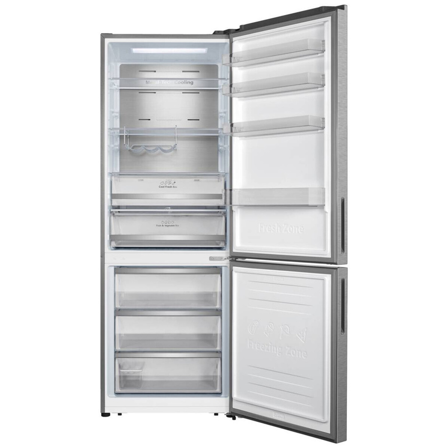 Hisense Kühl-Gefrierkombination RB645N4BIB in Inox mit No-Frost und Dynamic Cooling, B/H/T: 70,4 x 201,3 x 69,4 cm - Bild 2
