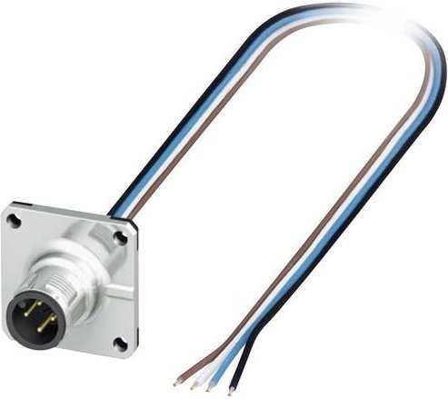 Phoenix Contact 1419991 Sensor-Aktor-Einbausteckverbinder M12 Stecker, 4 Polzahl, silber, 0,50 m - Bild 1