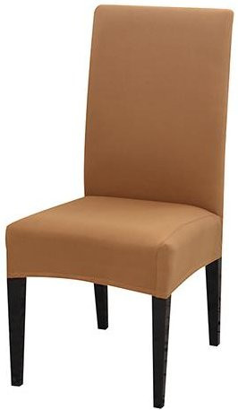 Elastische Stuhlbezüge von airldianer aus Spandex-Stretch in Kamelfarben für Esszimmer und Bankette - Bild 1
