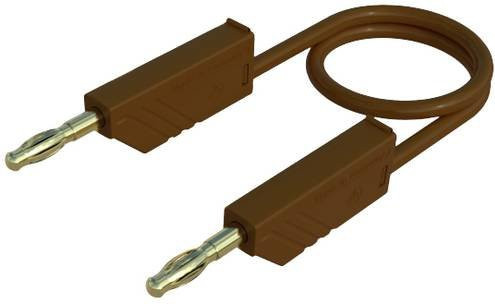 Hirschmann Test & Measurement MLN 100/2,5 BR Messleitung mit 4mm Lamellenstecker, Braun, Länge: 1,00 m - Bild 1