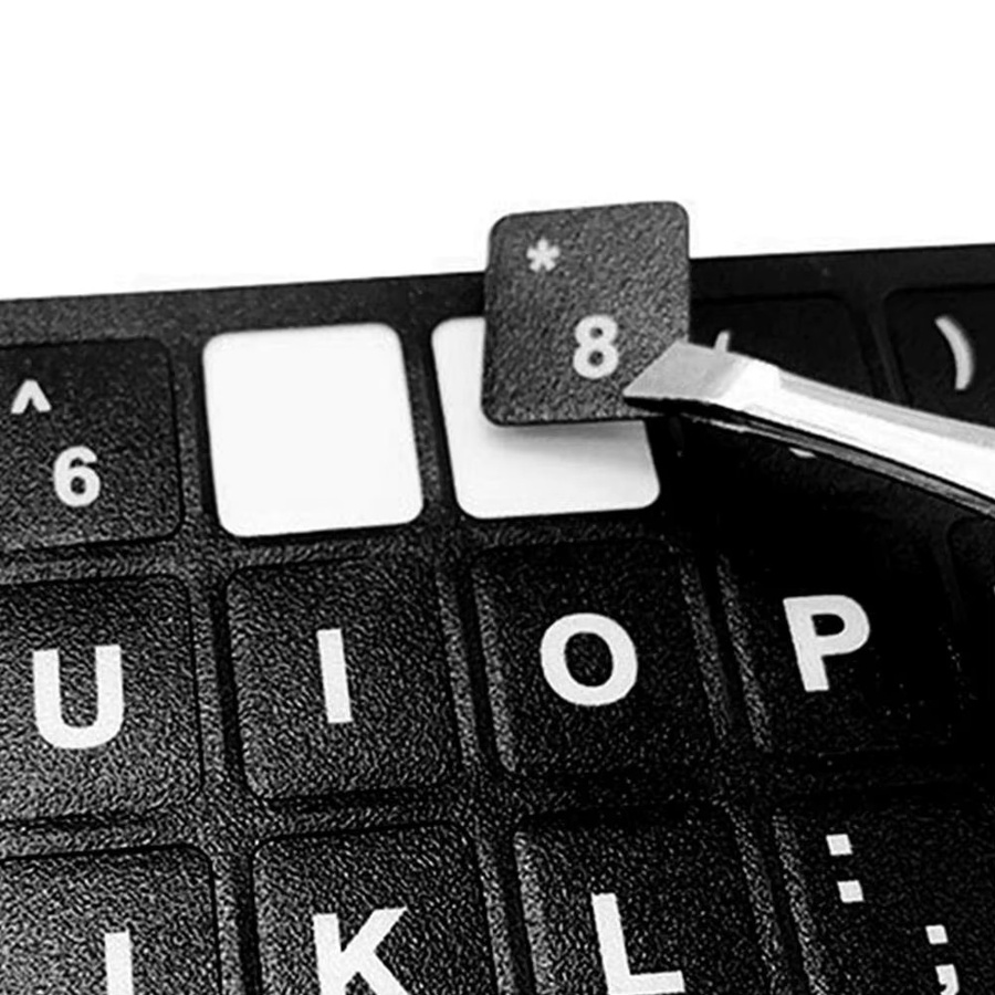 Schwarze Tastatur-Aufkleber für Laptop und Notebook mit englischem Tastaturlayout - Bild 4