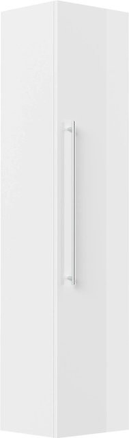 Posseik Hochschrank Levana XXL in Weiß Hochglanz mit Soft-Close-Türen, Höhe: 150 cm, Breite: 30 cm, Tiefe: 30 cm - Bild 1