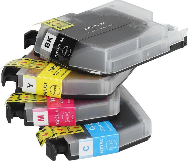 Brother LC3213 Druckerpatronen-Set 4 Farben BK C M Y Ersatz für DCP J572DW - Bild 1