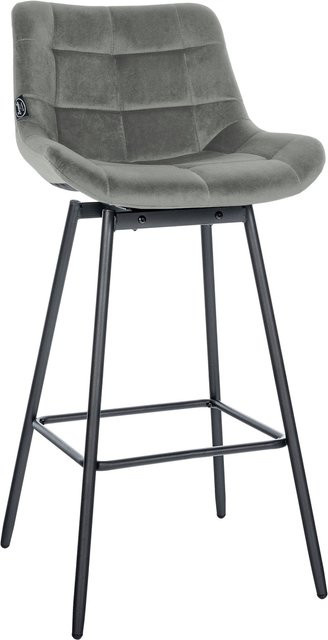 CLP Barhocker Weston mit Lehne, moderner Barstuhl mit 180 Grad Schwenkfunktion, gepolsterter Sitz und stabilem Metallgestell - Bild 1