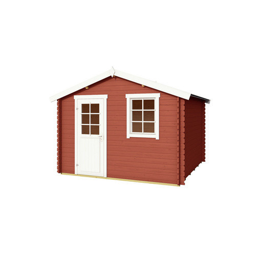 Lasita Gartenhaus Maja Wels 3 aus Fichtenholz in Schwedenrot mit Satteldach und Boden, B/T/H: 339,8 x 320 x 245,1 cm - Bild 2