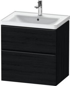 Duravit Waschtischunterschrank D-Neo Wandmontage in Schwarz und Weiß mit Schubladen, B: 63,4 cm, T: 45,2 cm, H: 62,5 cm - Bild 1