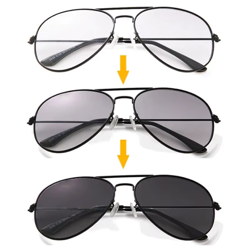 EVUNHUO Lesebrille Aviator, Vollrand, Metall, black, Unisex - Bild 3
