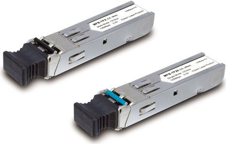 Planet MFB-Series MFB-TFB20 SFP Transceiver-Modul Fast Ethernet 100Base-BX LC Monomode bis 20 km 1550 nm RX / 1310 nm TX in Silber - Bild 1